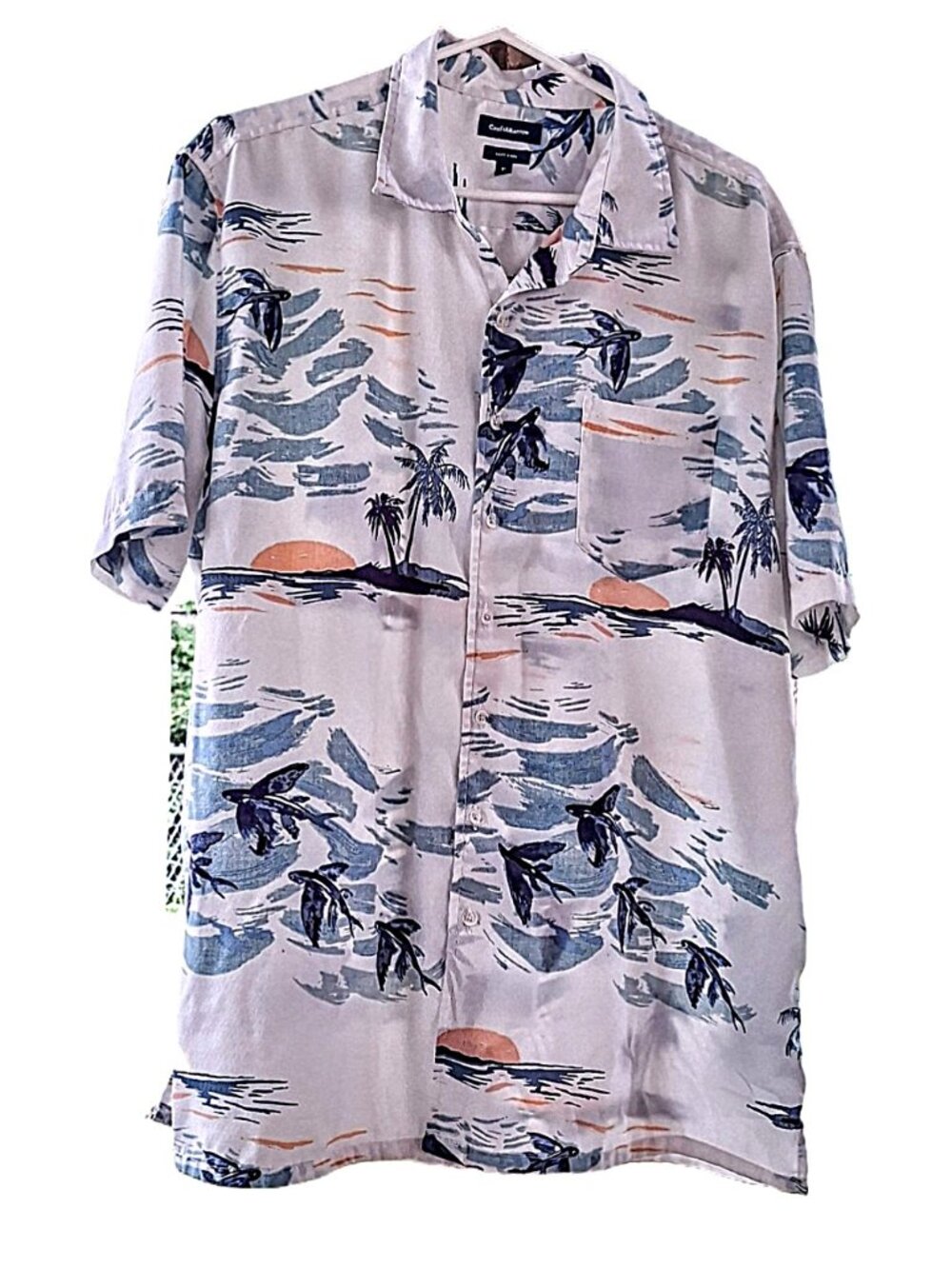 Croft and Barrow Hawaiian Button Up Tropical Print Shirt Men's XL